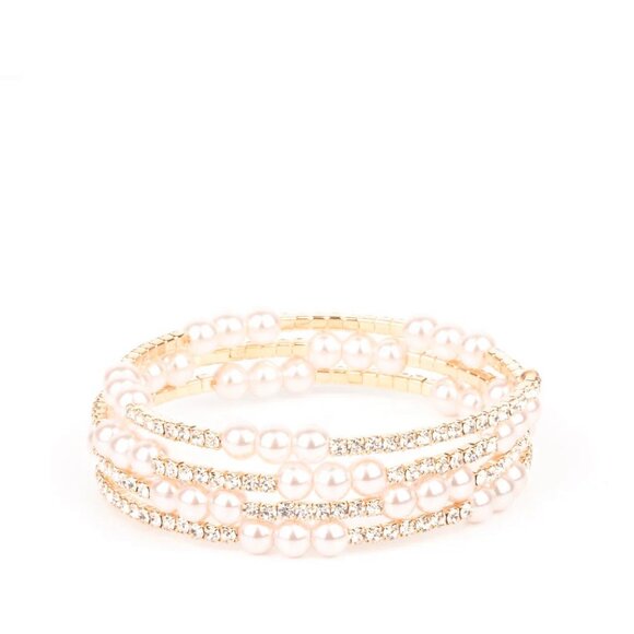 Paparazzi Jewelry Accessories - Hollywood Hospitality - Gold Bracelet - Vintage - Picture 2 of 4